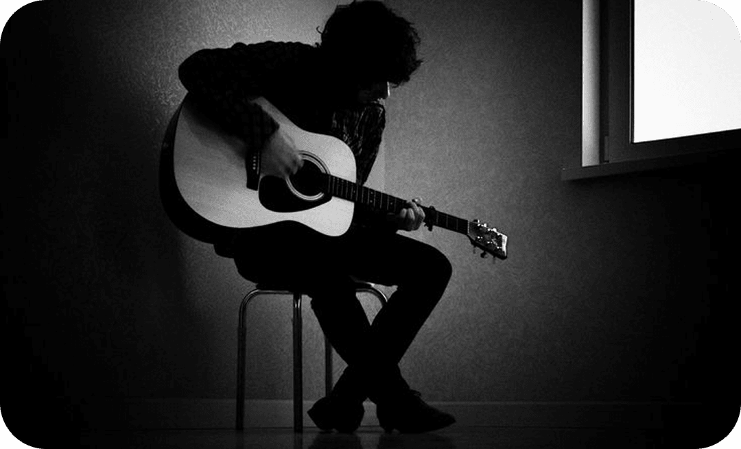 Musician playing guitar